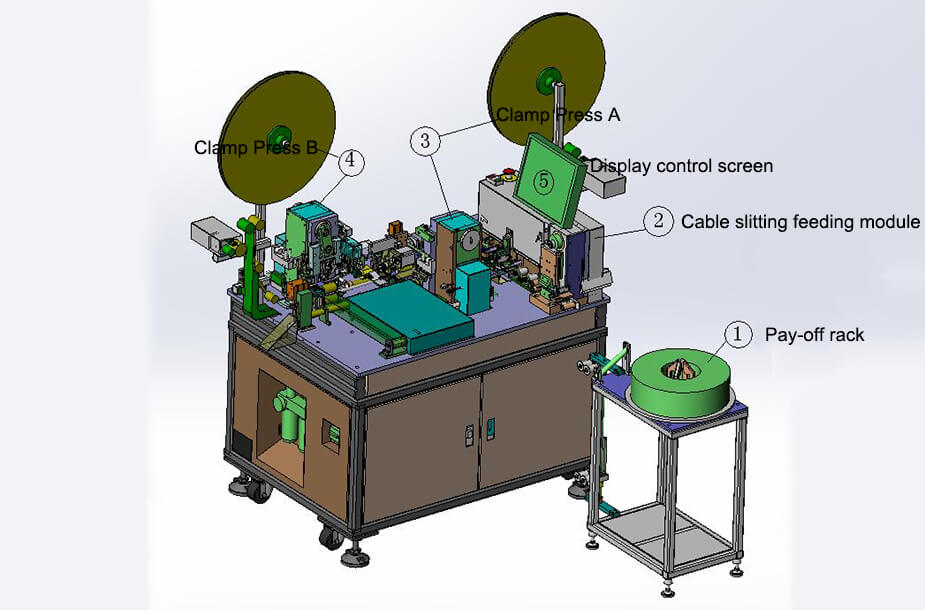 ACC-608 Fully Automatic Flat Cable Cut Strip and Crimp Machine