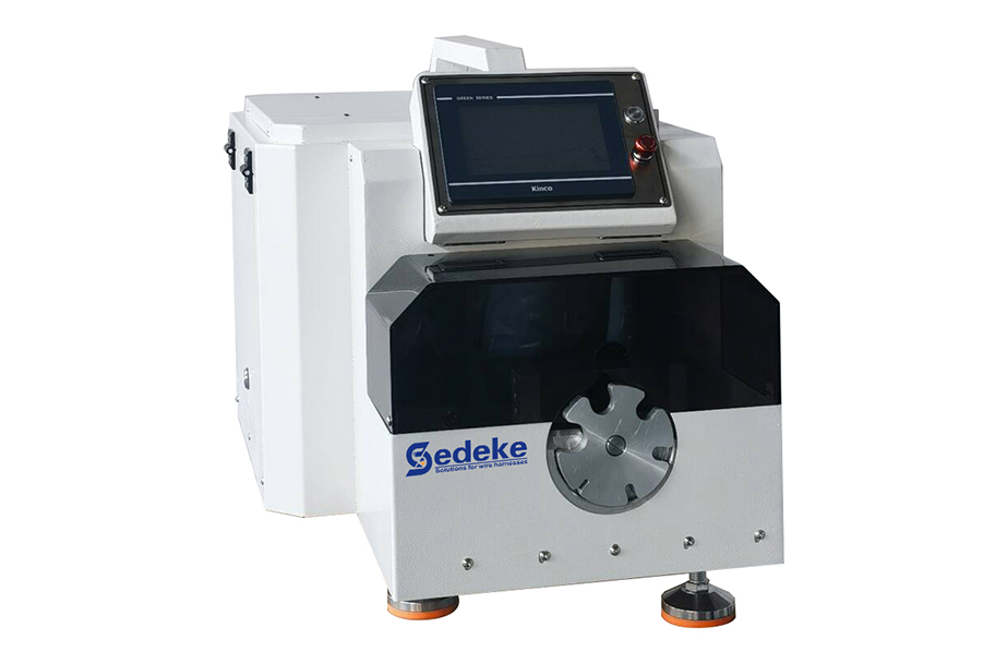 Halbautomatische Kabelabisoliermaschine mit Rotationsmesser